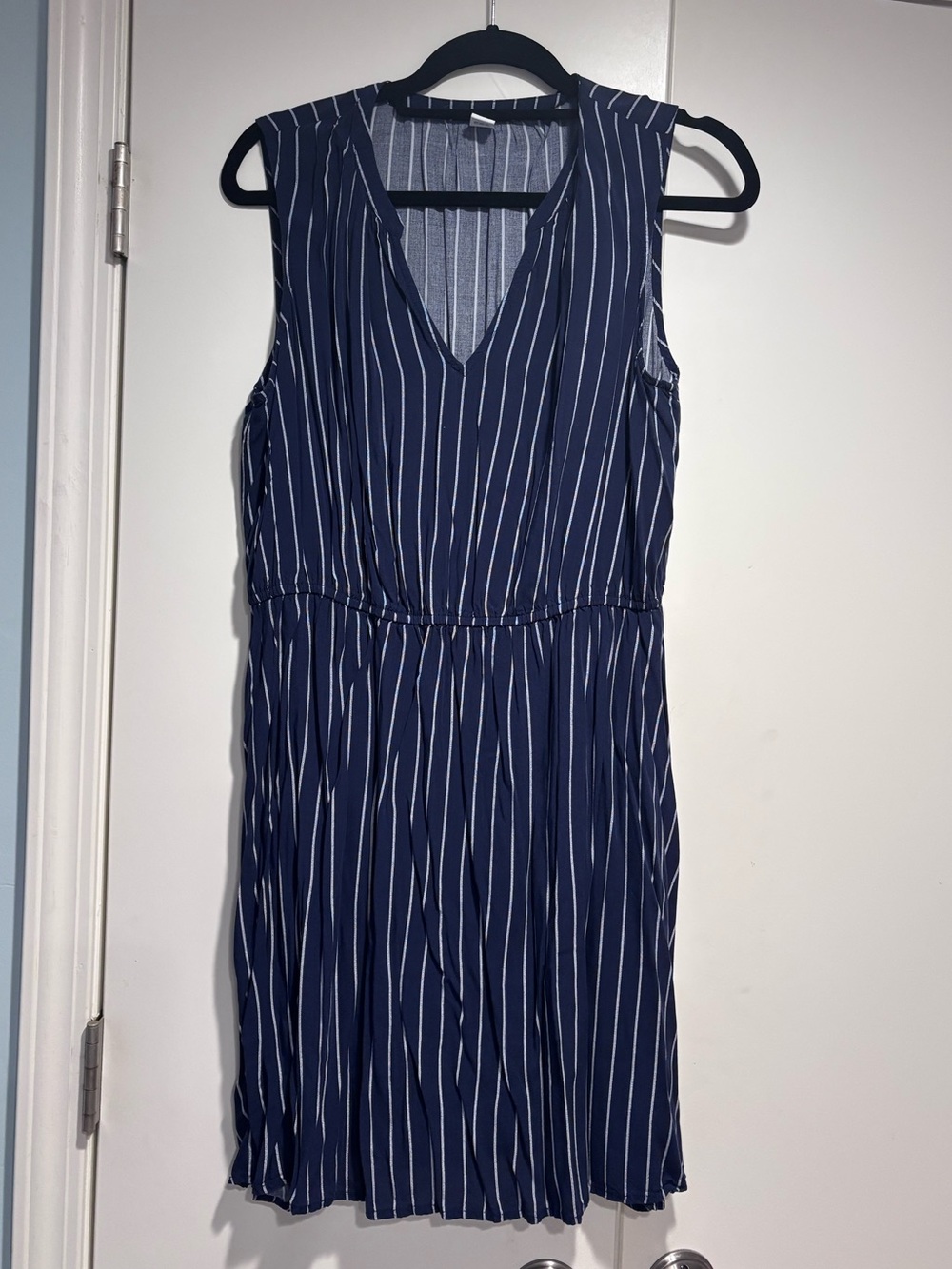 Old Navy Stripe V-Neck Sleeveless Dress